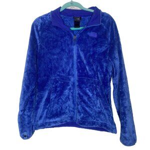 The North Face Womens S/P Blue Fuzzy Full-Zip Jacket  Warm Outerwear